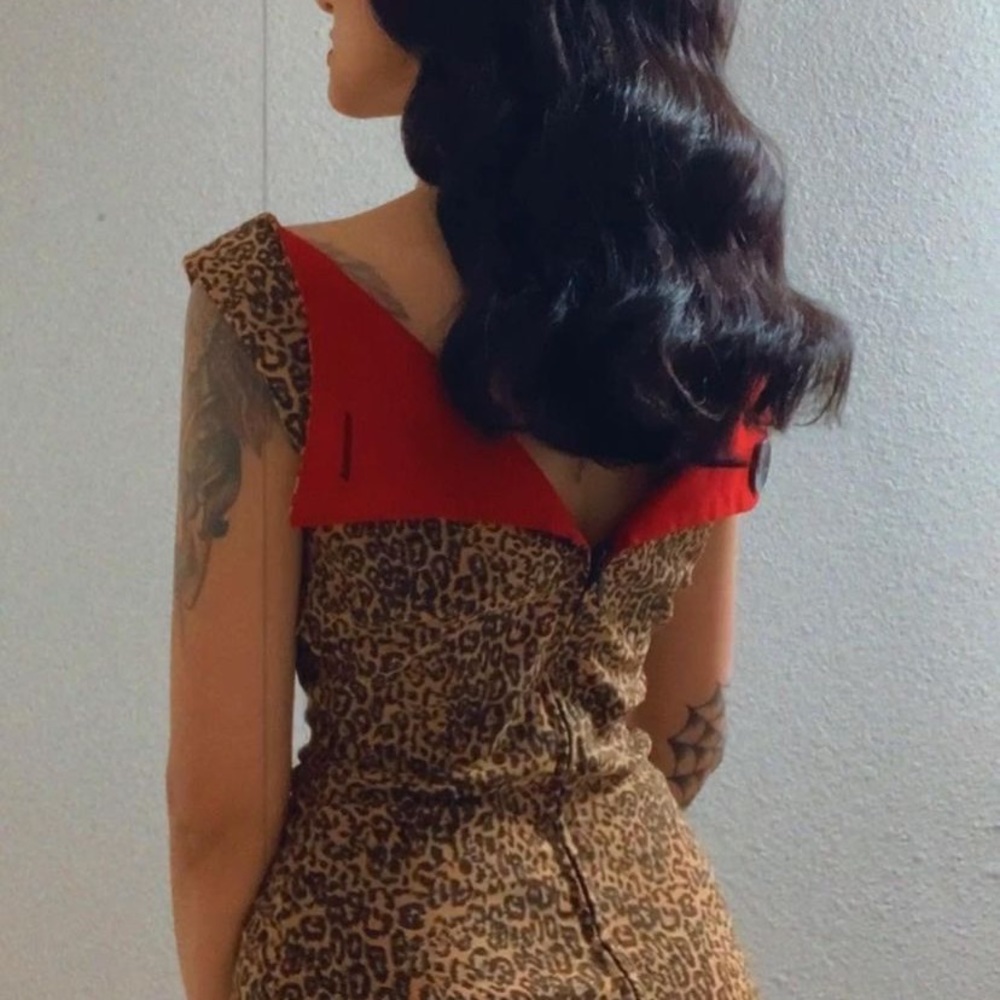 50’s vintage inspired Bettie Page cocktail dress.